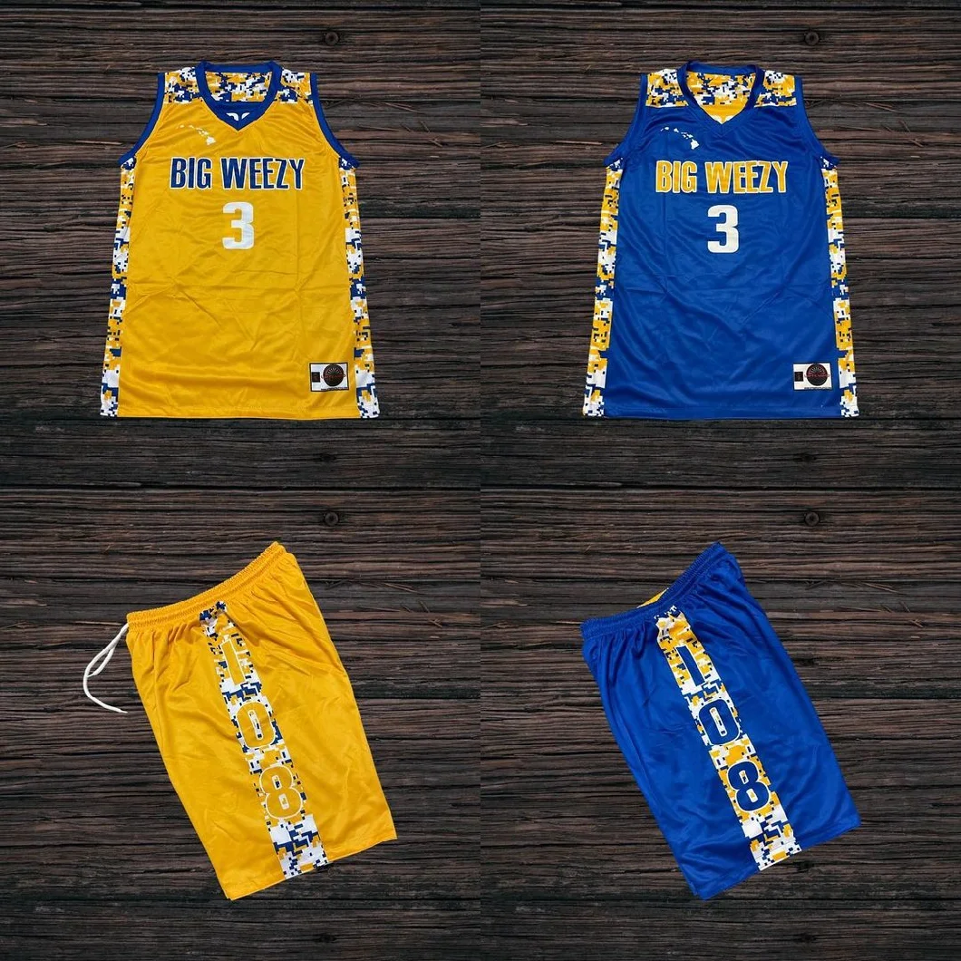 Customized Printed Breathable Mesh Sportswear Athletic Team Uniforms Basketball Reversible Jersey for Youth