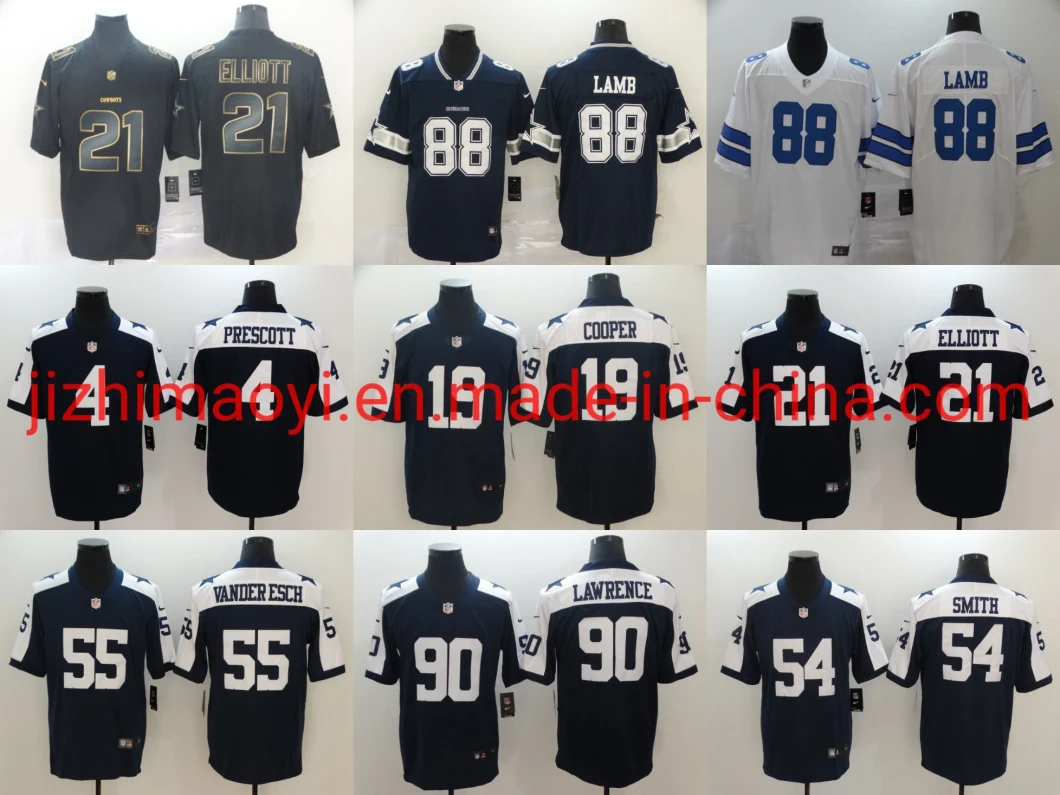 Wholesale 2021 N-FL Team Cowboys Jerseys American Football T Shirts Dallas Sports Wear