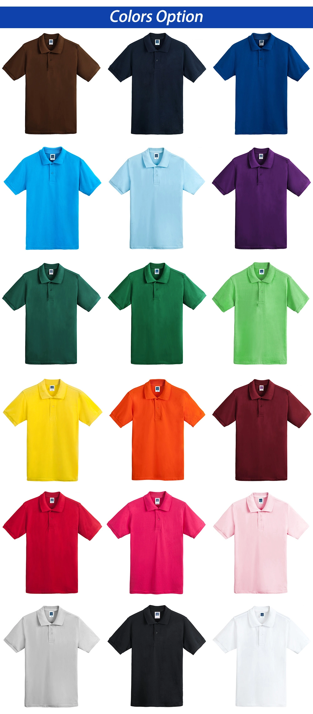 Sport Fashion 100 Cotton Custom Blank Men&prime;s Polo T Shirt