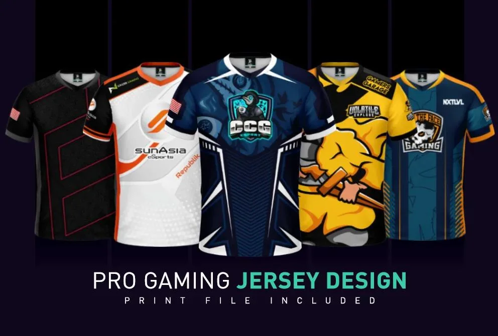 Customized Sublimation Esports Jersey Gaming Shirt E-Sports Wear