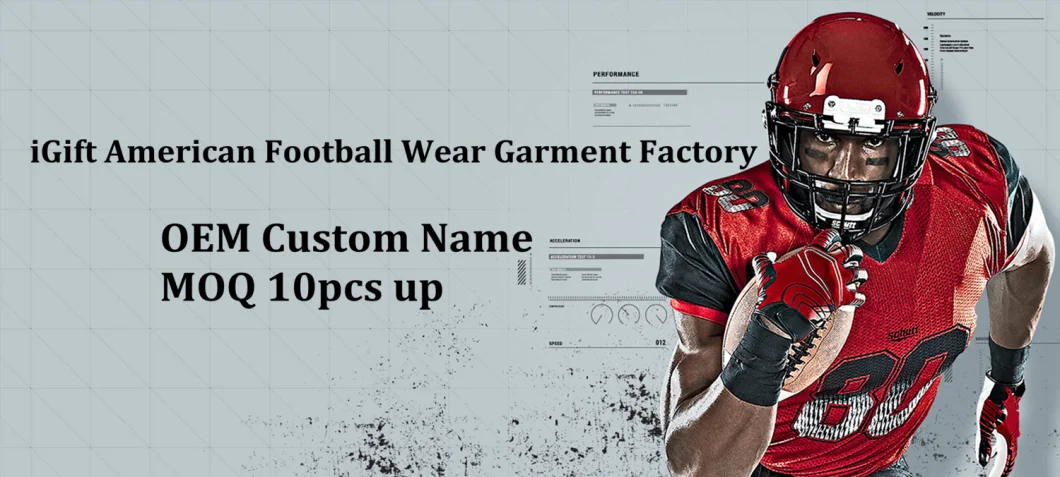 100% Polyester Heavy-Mesh American Football Jersey Custom Cheap Uniforms Young Training American Football Jerseys