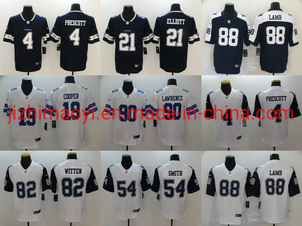 Wholesale 2021 N-FL Team Cowboys Jerseys American Football T Shirts Dallas Sports Wear