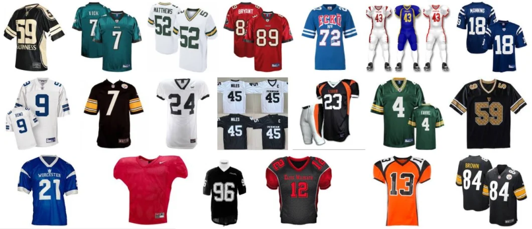 New Season Style Custom Authentic Stitched American Football Uniforms Young Training Jersey
