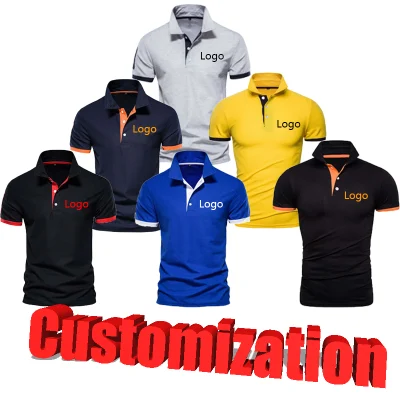 Custom Logo Men′s Polo Sports Wear Golf Shirt Fabric Couple Polo Shirt