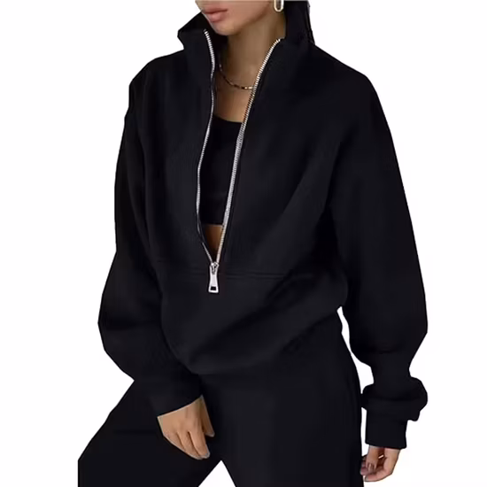 Cotton Hoodie Sweatshirt Sports Wear Casual Fashion Unisex OEM Wholesale Custom Zippers